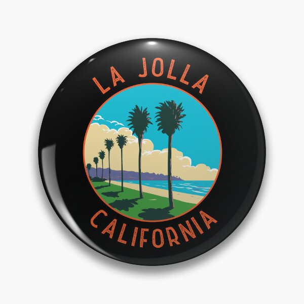 Item preview, La Jolla California Retro Distressed Circle designed and sold by KrisSidDesigns.