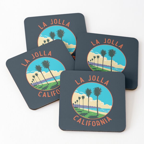 Item preview, La Jolla California Retro Distressed Circle designed and sold by KrisSidDesigns.