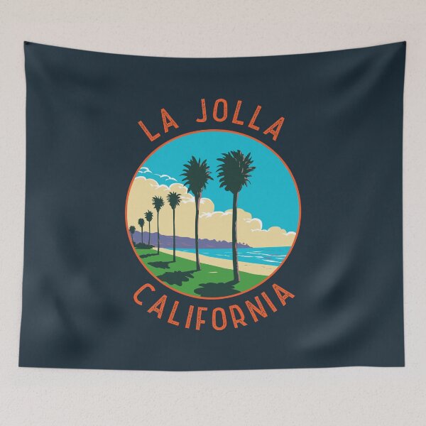 Item preview, La Jolla California Retro Distressed Circle designed and sold by KrisSidDesigns.