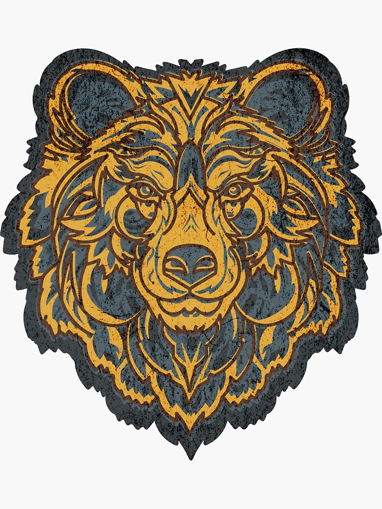 Cool Grizzly Bear Sticker