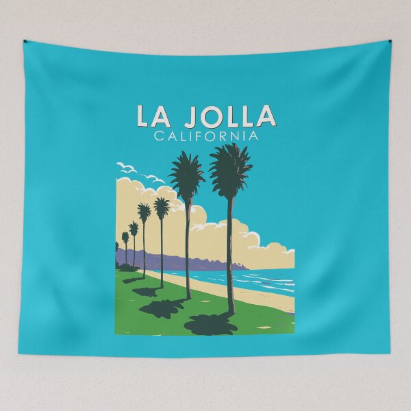 Item preview, La Jolla California Travel Art Vintage designed and sold by KrisSidDesigns.