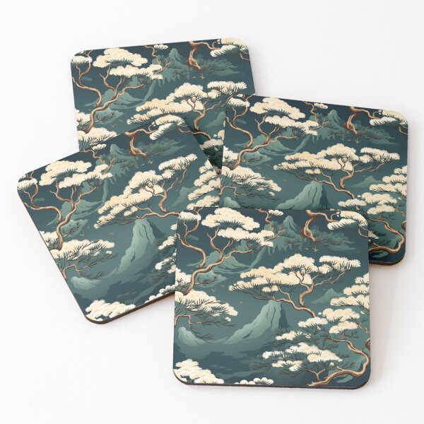 Item preview, Oriental Pine Trees designed and sold by MSZPatternCo.