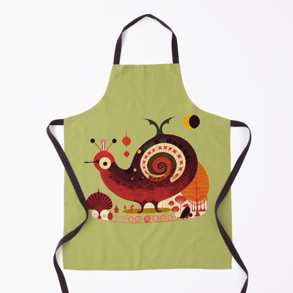 Item preview, Giant snail in the middle of the forest with a waning moon designed and sold by paulagonig.