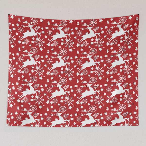 Item preview, Christmas Reindeer with Snowflakes and Stars designed and sold by JoniandCo.