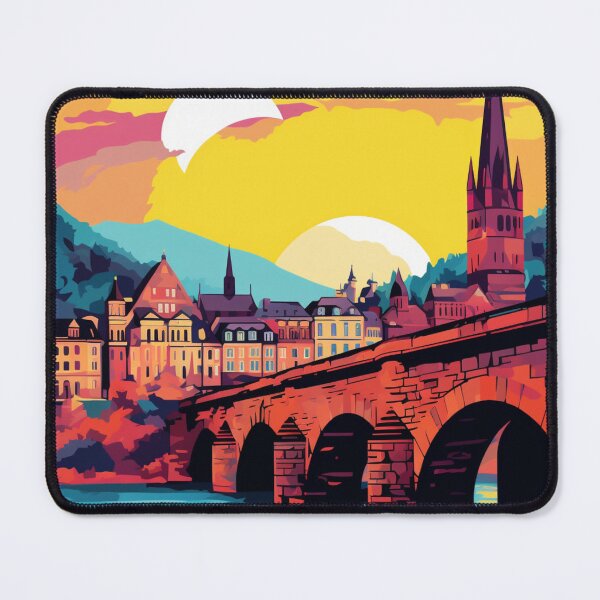 Item preview, A Pop Art Travel Print of Heidelberg - Germany designed and sold by StudioRedKoala.