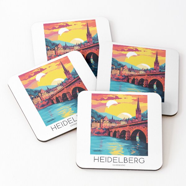 Item preview, A Pop Art Travel Print of Heidelberg - Germany designed and sold by StudioRedKoala.