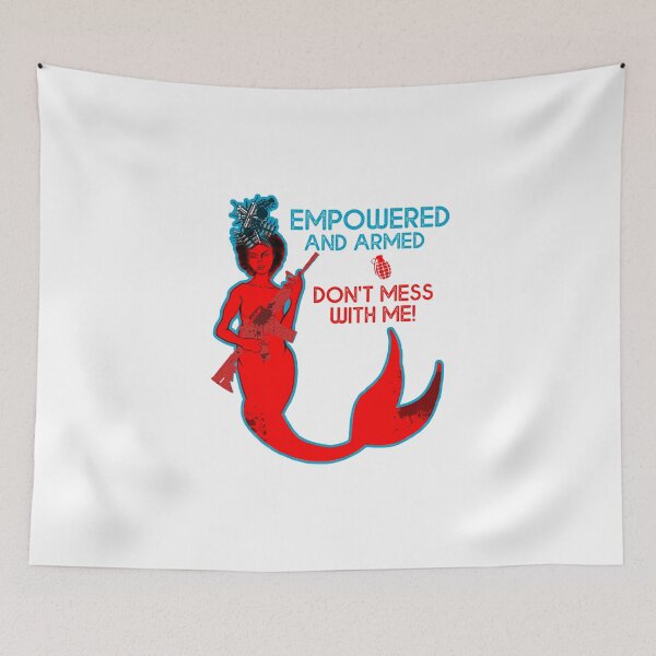 Item preview, Mermaid art -Empowered and armed, don't mess with me! designed and sold by obedtheartist.