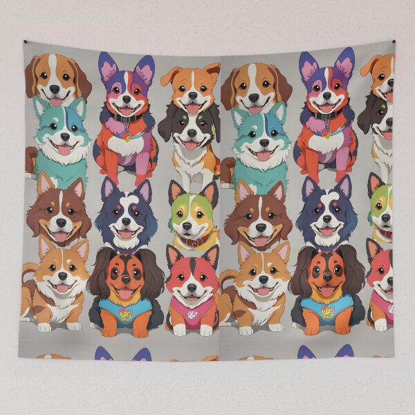 Item preview, Colorful Dog Pattern designed and sold by Sophisticas.