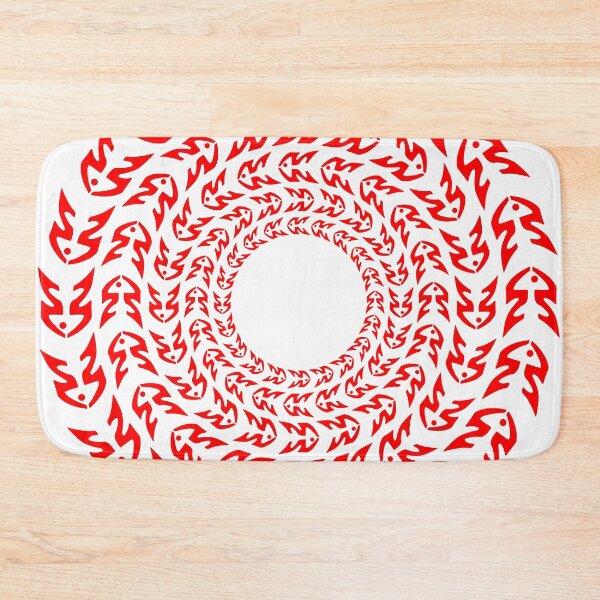 Item preview, FISH. CIRCLE SHOAL. PATTERN. RED ON WHITE. designed and sold by 5hertz.