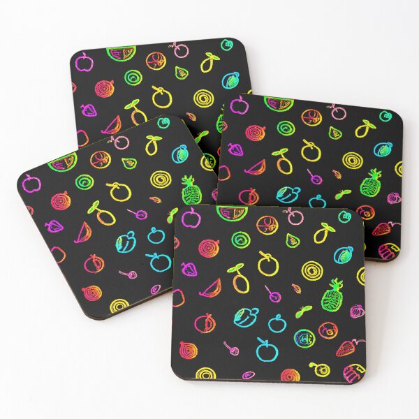 Item preview, Exotic Neon Fruits Pattern Art designed and sold by Health And Fitness Posts e-Store.