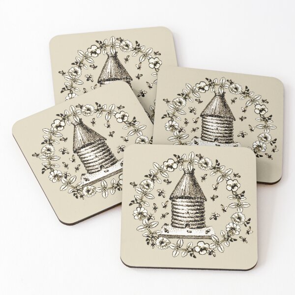 Item preview, Bee Hive with Flowers  designed and sold by JoniandCo.