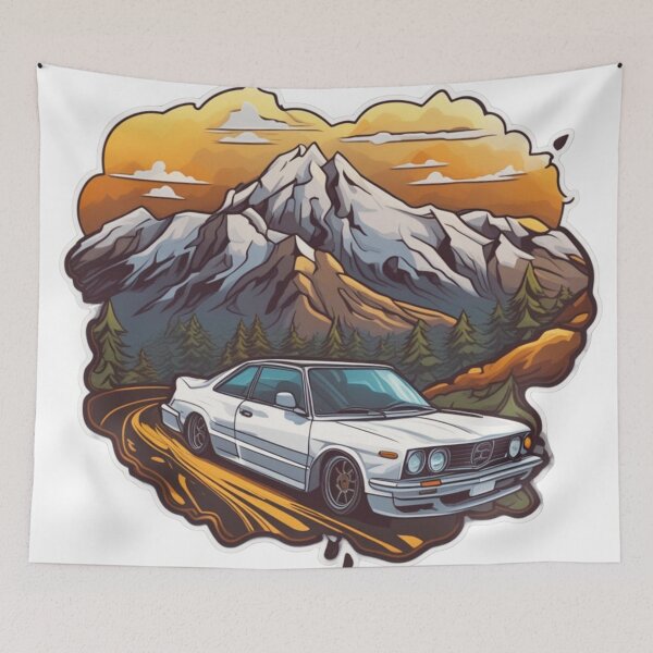 Item preview, Car drifting through mountain roads designed and sold by BubblyOcean.