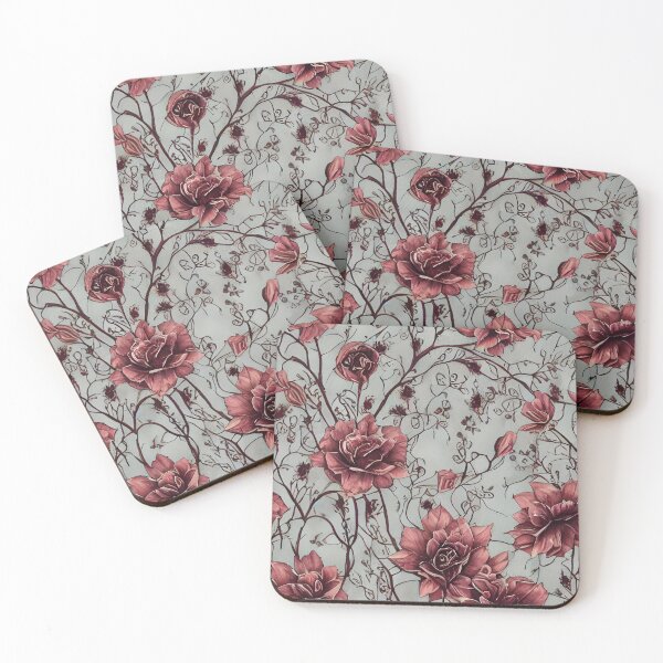Artikelvorschau, Purpurrotes Blumenmuster entworfen und verkauft von Poetic Patterns Studio.