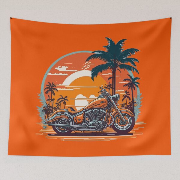 Item preview, motorcycle at sunset designed and sold by Lion-ZG21.