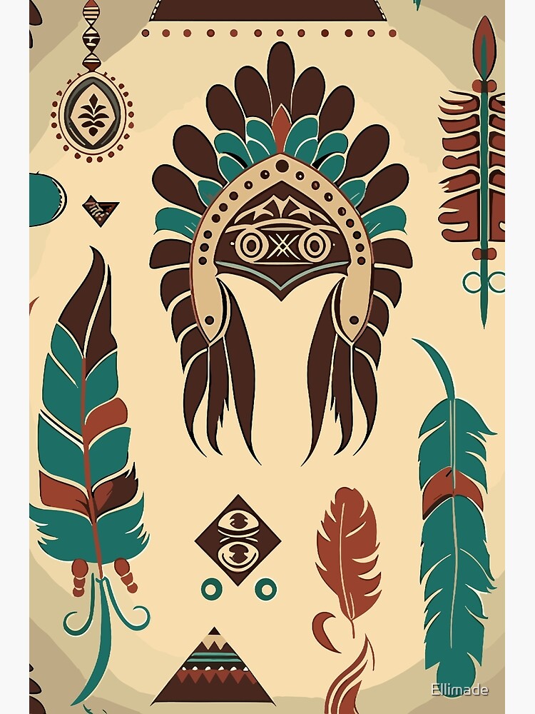 Native American Indian art pattern