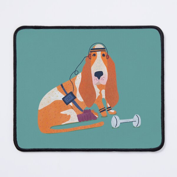 Item preview, Basset Hound Working Out designed and sold by Kathy Osborne Studio.