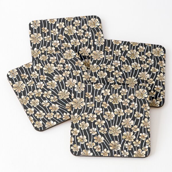 Artikelvorschau, Goldblumen entworfen und verkauft von Poetic Patterns Studio.