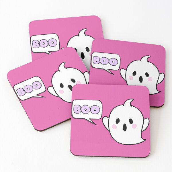 Item preview, Cute Ghost Says Boo Halloween Pink designed and sold by Sunshine-Dreams.