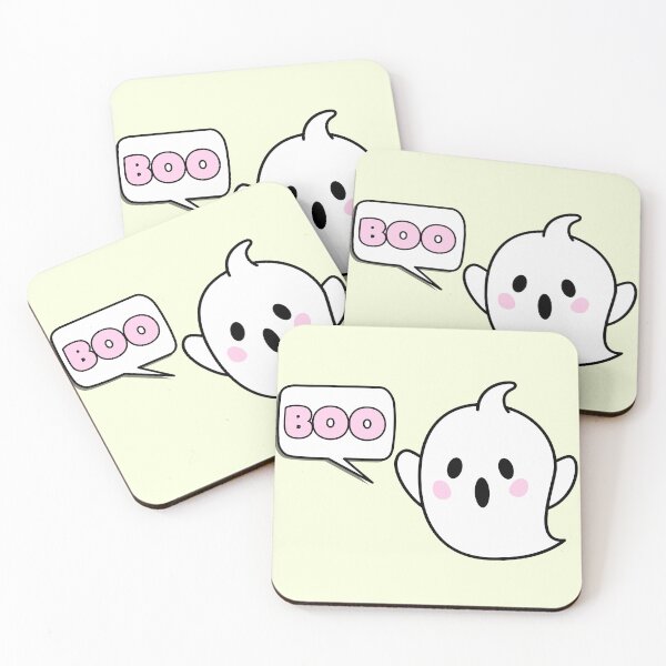Item preview, Cute Ghost Says Boo Halloween Yellow designed and sold by Sunshine-Dreams.
