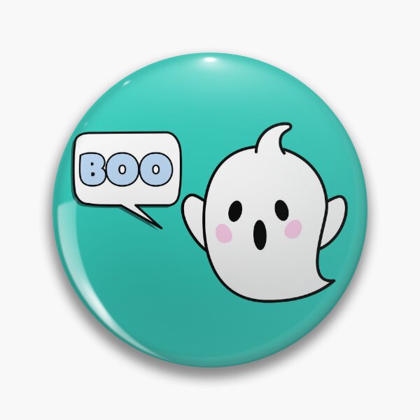 Item preview, Cute Ghost Says Boo Halloween Teal Green designed and sold by Sunshine-Dreams.