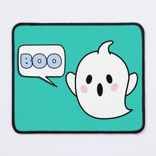 Item preview, Cute Ghost Says Boo Halloween Teal Green designed and sold by Sunshine-Dreams.