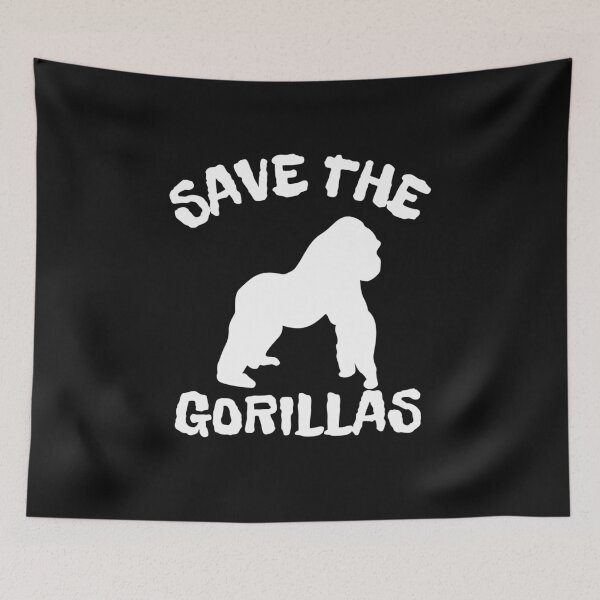 Item preview, save the gorillas designed and sold by WickyWildLife.