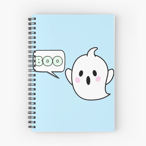 Item preview, Cute Ghost Says Boo Halloween Blue designed and sold by Sunshine-Dreams.