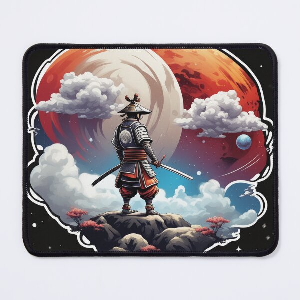 Item preview, Samurai in space contemplating designed and sold by BubblyOcean.