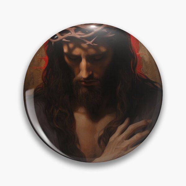 Item preview, Jesus with Crown of Thorns Oil Painting Wall Art designed and sold by AIPICCRAFT.