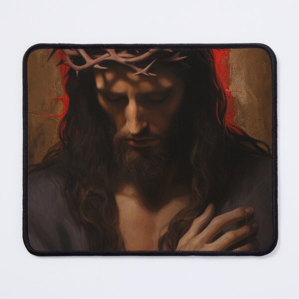 Item preview, Jesus with Crown of Thorns Oil Painting Wall Art designed and sold by AIPICCRAFT.