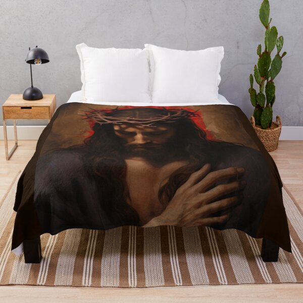 Item preview, Jesus with Crown of Thorns Oil Painting Wall Art designed and sold by AIPICCRAFT.