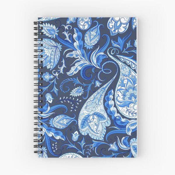 Item preview, indian paisley seamless blue floral designed and sold by obinsuma.