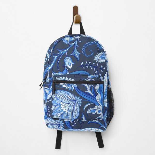 Item preview, indian paisley seamless blue floral designed and sold by obinsuma.