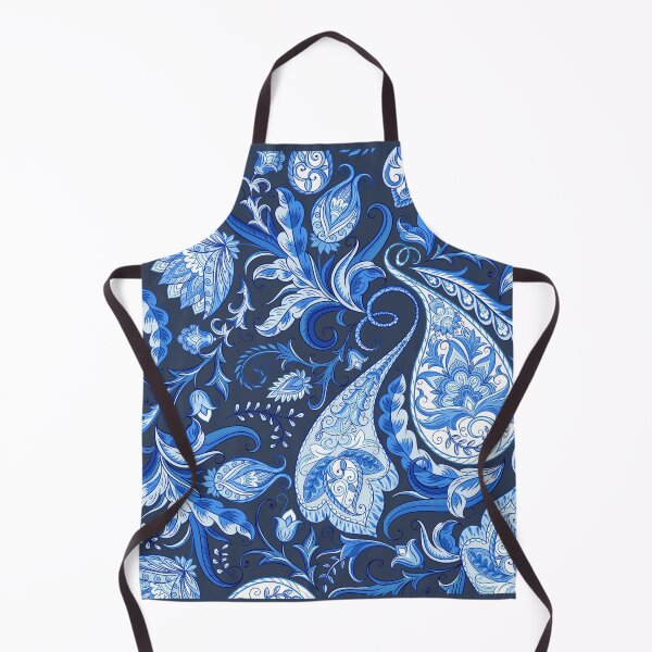 Item preview, indian paisley seamless blue floral designed and sold by obinsuma.