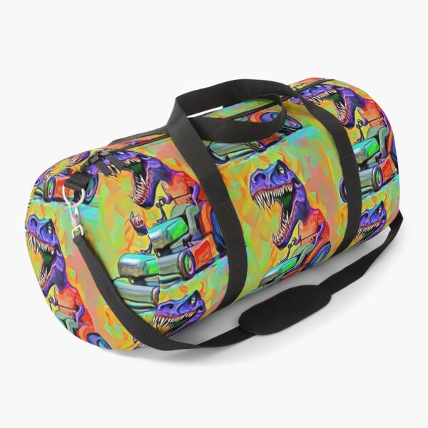 Item preview, Funny T-rex Dinosaur Riding Lawn Mower Cubism Art designed and sold by Nature's Fancy.