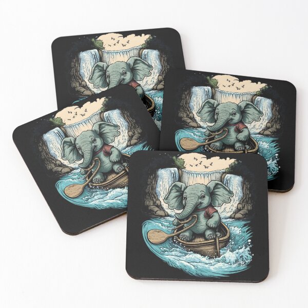 Item preview, Elephant canoeing  designed and sold by SidTastic .