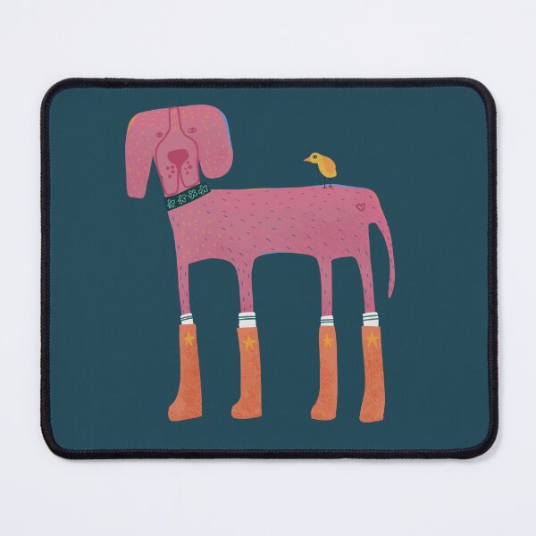Item preview, Pink Great Dane and Friend Illustration designed and sold by Kathy Osborne Studio.