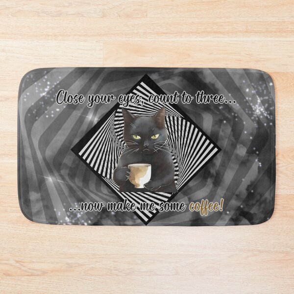 Item preview, Close your eyes, count to three... now make me some coffee! | coffee cat designed and sold by MemeorableMerch.
