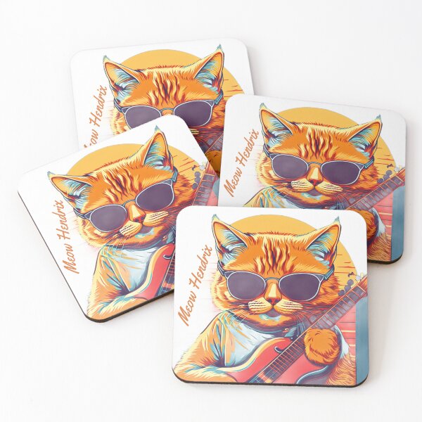 Item preview, Musician Cat Meow Hendrix designed and sold by KoalaArtStudio.