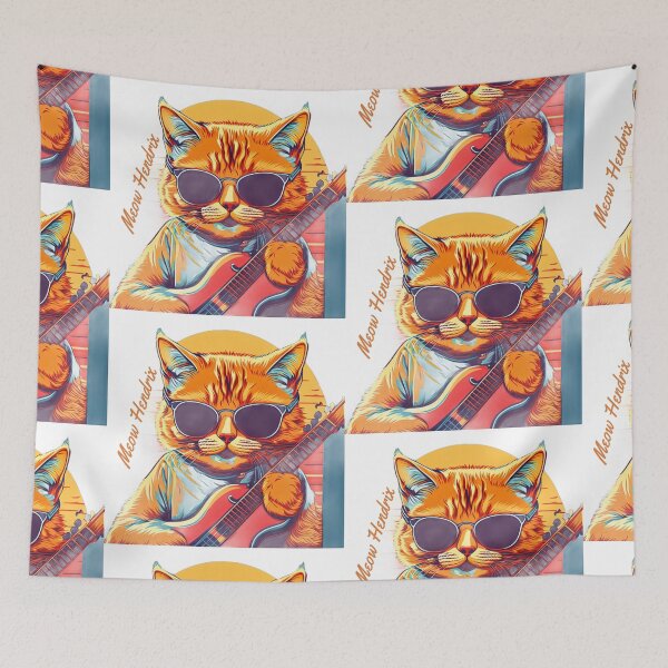 Item preview, Musician Cat Meow Hendrix designed and sold by KoalaArtStudio.