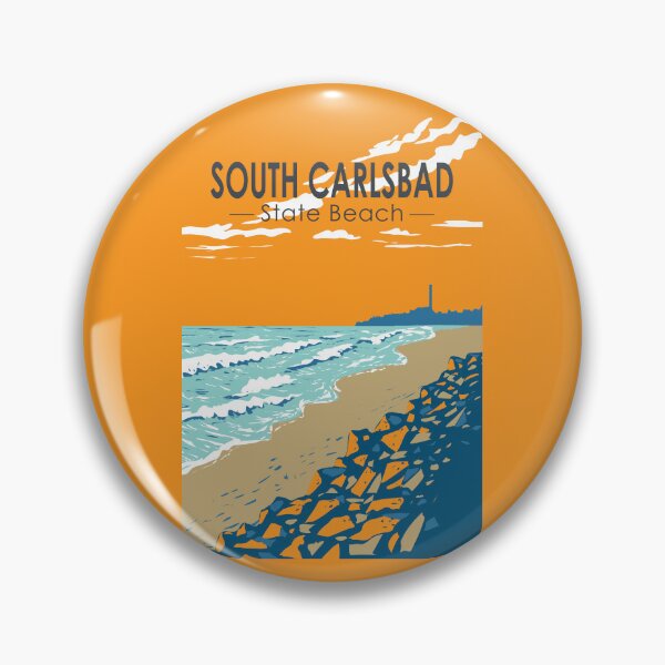 Item preview, South Carlsbad State Beach Travel Art Vintage designed and sold by KrisSidDesigns.