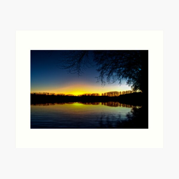 sunset reflection Art Print