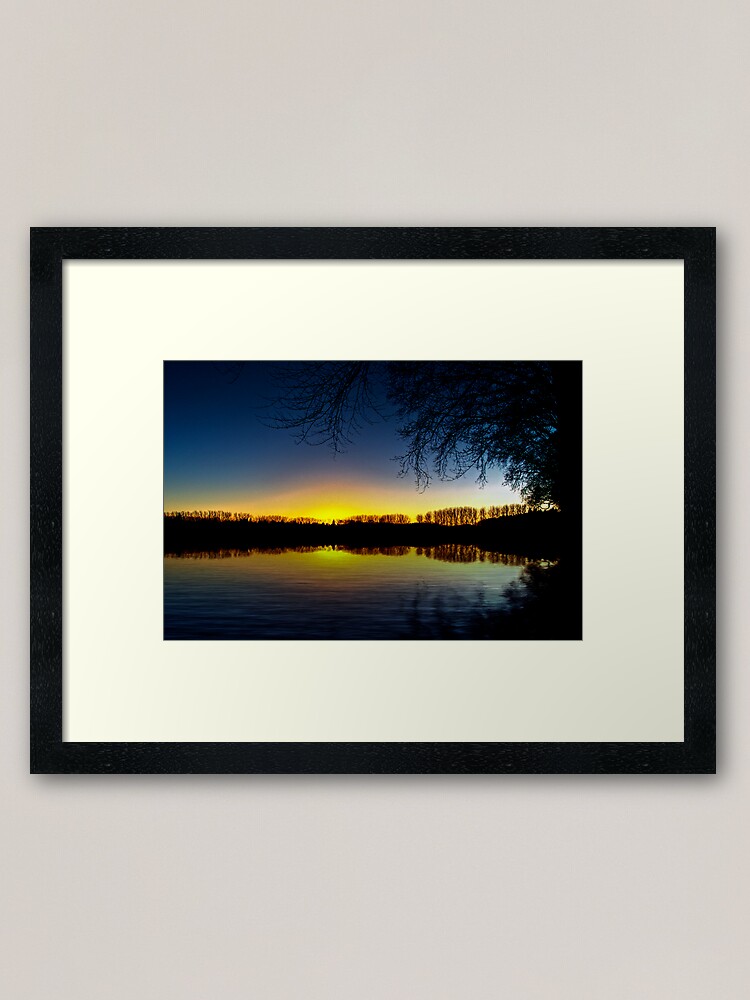 Alternate view of sunset reflection Framed Art Print