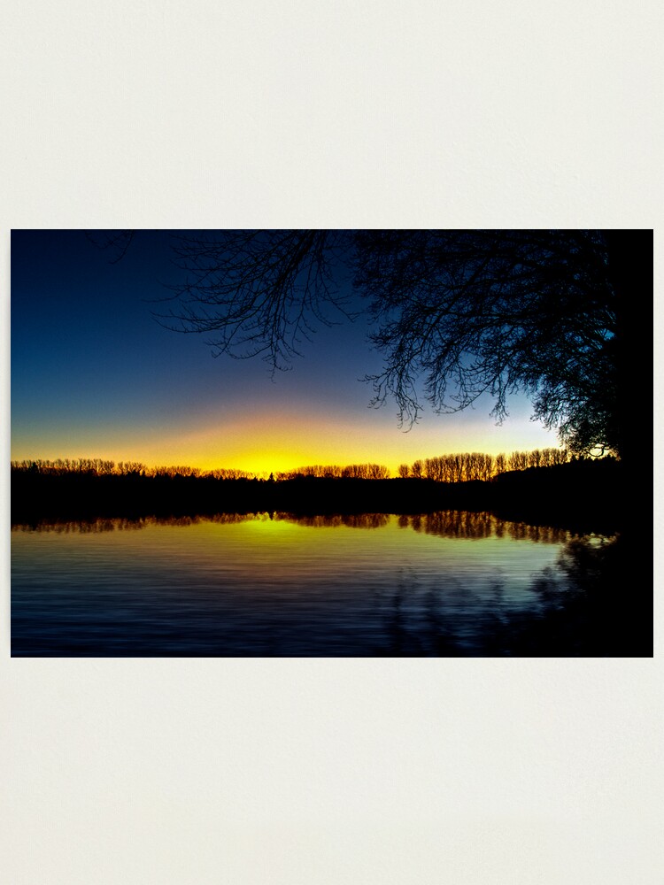 Alternate view of sunset reflection Photographic Print