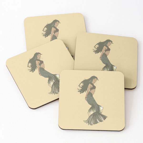 Item preview, VIntage Hand-Drawn Isolated mermaid #1 designed and sold by Eejee-SK.