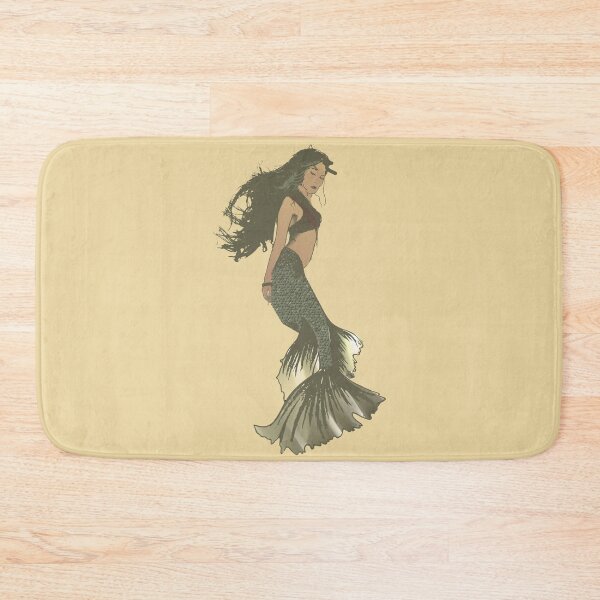 Item preview, VIntage Hand-Drawn Isolated mermaid #1 designed and sold by Eejee-SK.