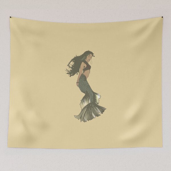 Item preview, VIntage Hand-Drawn Isolated mermaid #1 designed and sold by Eejee-SK.