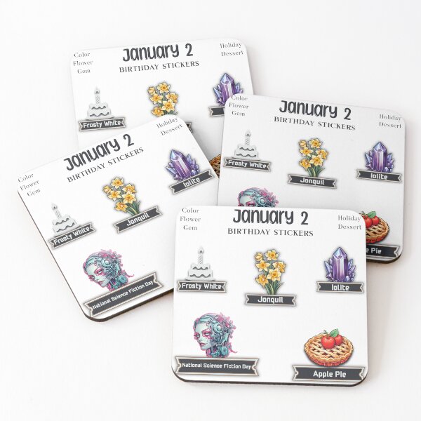 Item preview, January 2 Birthday pack designed and sold by ZenEverAI.