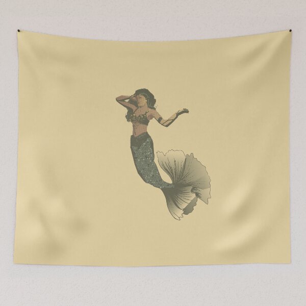 Item preview, Vintage Hand-Drawn Isolated mermaid #2 designed and sold by Eejee-SK.