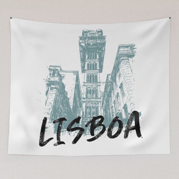 Item preview, Ilustración del Elevador de Santa Justa de Lisboa | Arte emblemático designed and sold by Lemomo-artworks.